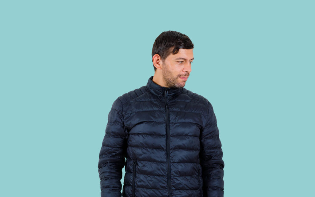 vetement homme doudoune bleu